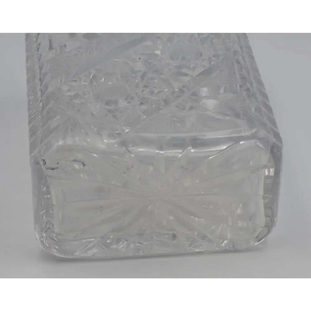 1901c. Hand Cut American Brilliant Period Crystal Liquor Wine Decanter / Carafe